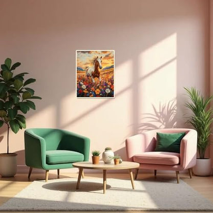 obterie Horse Paint by Numbers Kit for Adults Beginner Animals Oil Painting Kit Adult Paint by Number Kits on Canvas DIY Painting for Beginners Art by Numbers for Gifts Home Wall Decor 16x20 Inch - Image 5