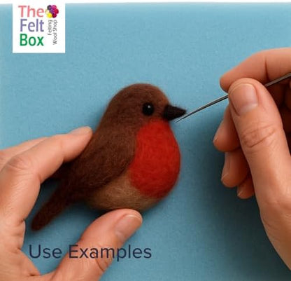 The Felt Box Roving Wool Red for Felting – 100g Carded Batts (3.5oz) Core & Craft Wool - Image 4