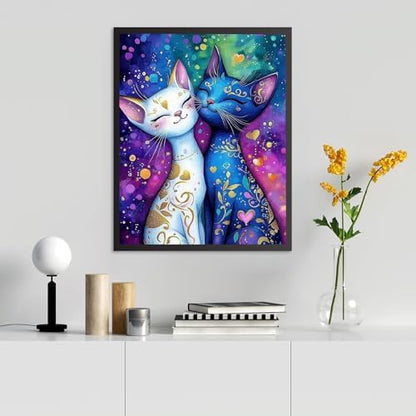 RICUVED Cats Paint by Numbers for Adults, Colorful Paint by Numbers Kit for Adults Beginners, DIY Acrylic Oil Painting on Canvas Easy for Gift Home Wall Decor 16x20 Inch - Image 6