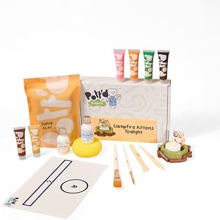 Pott'd Mini Pottery Kits | Air Dry Clay Pottery Kit for Adults | Includes Paints, Brushes, and Potters Tools | Free Online Step-by-Step Tutorial | Perfect for Beginners | Bring The Studio to Your Home by Pottd
