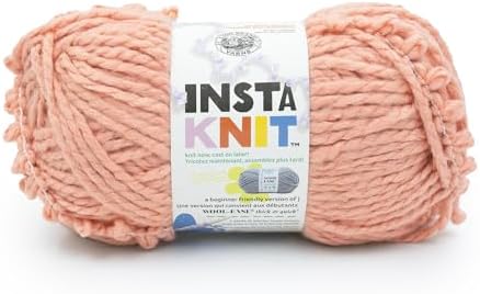 Lion Brand Yarn InstaKnit Beginner Yarn for Knitting, Me and The Giant Peach, 1 Pack by LionBrandYarn