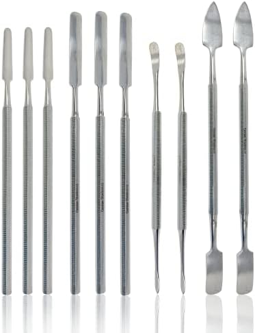 CYNAMED 10 Pc Stainless Steel Spatula Wax & Clay Sculpting Tool Set by Cynamed