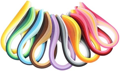 900 Pcs Quilling Paper Strips, 42 Colors, 5 mm x 39 cm, DIY Crafts by Unknown