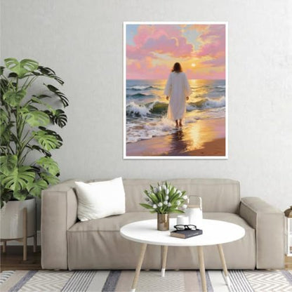 Mrnsiet Jesus Paint by Numbers Kit for Adults, Easy Christian Adult Paint by Number Kits on Canvas, DIY Acrylic Oil Number Painting Kits for Home Wall Decor Gift 16x20 Inch - Image 4