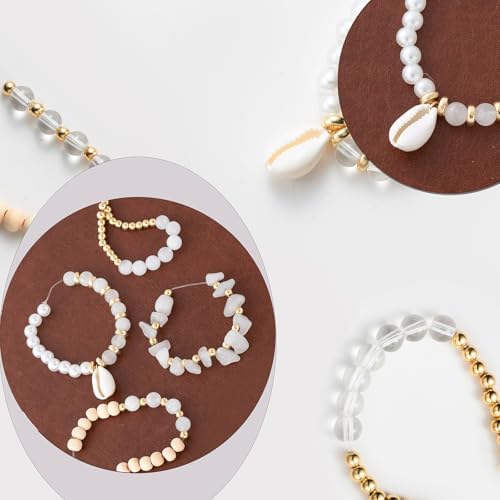 Xylise Jewelry Making Supplies Kit Natural Stone Beads for Irregular Natural Stone with for DIY Craft Bracelet Necklace Earrings for Adults (White Jade) - Image 5
