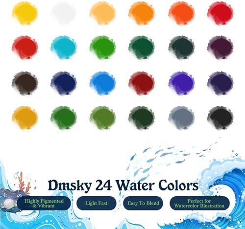 Watercolor Workbook for Beginners,18 Serene Seas Sceneries Water Coloring Book,Relaxing & Easy to Paint Water Coloring Book with 24 Colors-Perfect for Gifting to Creativity & Joy for Adults - Image 7