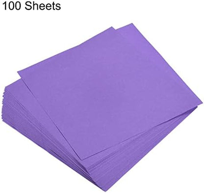 MECCANIXITY 100 Sheets Origami Paper Double Sided Deep Purple 6x6 Inch Square Sheet for Art Craft Project, Beginners, Gifts Decor - Image 3