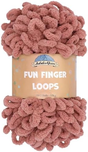 JubileeYarn Fun Finger Loops Yarn - Rose Dawn - 1 Skein by BambooMN