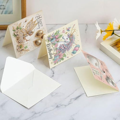 FRANDEK 6pcs Birthday Party DIY Diamond Art Greeting Cards for Adults - Image 6
