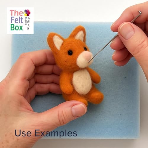 The Felt Box Needle Felting Wool – Orange & Yellow Shade Pack, 100g Carded Batts, Short Coarse Fiber for DIY Crafts, Dolls & Animals - Image 5