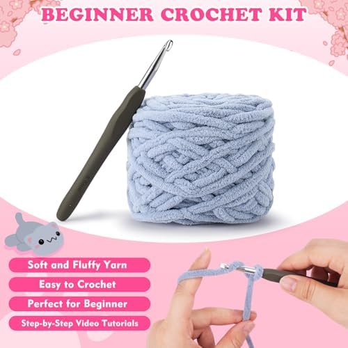 2PCS Kitty Crochet Kit for Beginners Cats Crochet Starter Kit for Adults - Image 5