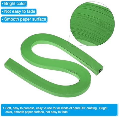 PATIKIL 120pcs Quilling Strips Paper 3/8"(10mm) 54cm Origami Paper Quilling Strip for Art DIY Hand Craft Christmas, Green - Image 3