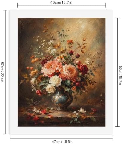Bozfoxa Paint by Numbers Kit for Adults Beginner Autumn Floral Vase - Image 3