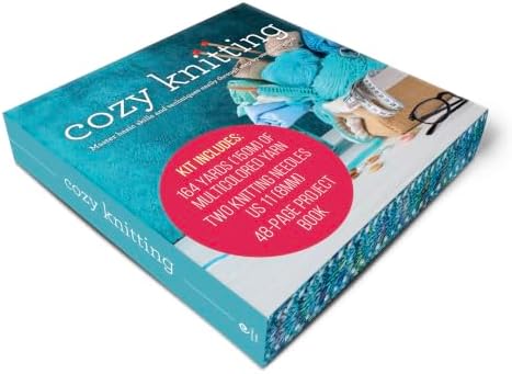 Cozy Knitting: Master basic skills and techniques easily through step-by-step instruction - Kit includes: 164 Yards (150m) of Multicolored Yarn, Two Knitting Needles US 11(8mm), 48-page Project Book - Image 6
