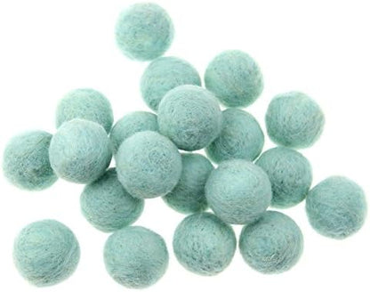 Zasy 30mm Needle Wool Felt Balls Foam Filled Wool Felt Pom Pom Home Decor DIY (Mint) - Image 3