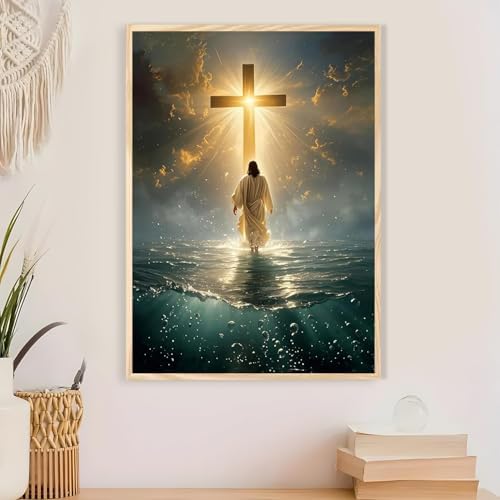 Jesus Paint by Numbers Kit for Adults Framed Canvas 12X16 in, Frameworkless - Image 4