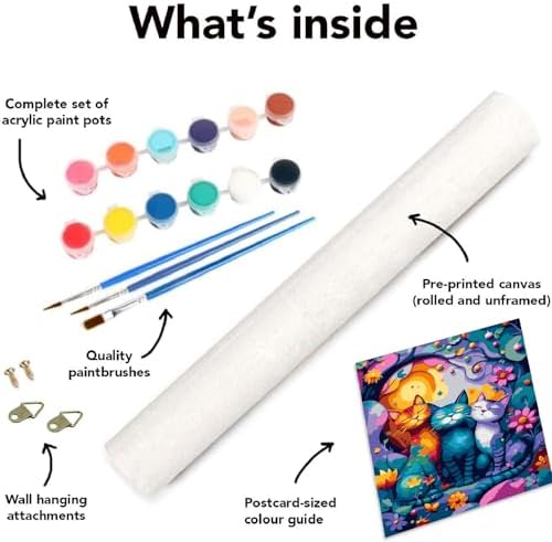 VIGEGU Cat Paint by Numbers Kit for Adults Beginner,Easy Adult Paint by Number Kits on Canvas DIY Painting for Beginners Art by Numbers for Home Wall Decor 16x20 Inch - Image 6