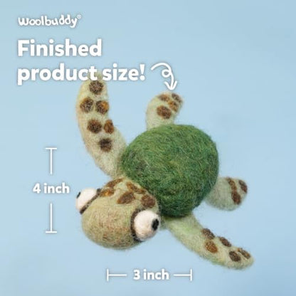 Woolbuddy Needle Felting Starter Kit (Sea Turtle) for Adults with DIY Tool - Image 2