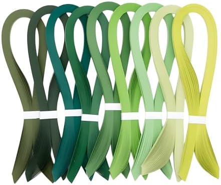 Pestal Green Tone Quilling Paper Strips 5mm Paper Quilling Stripsaer Set for Crafts Single Color Origami Paper Strips 0.2inch Paper Filigree Strips (Emerald Green No.40) - Image 2
