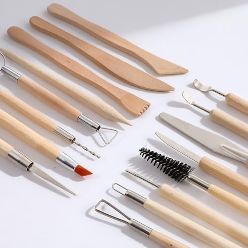 44 Pcs Clay Sculpting Tools Kit, Double Sided Polymer Clay Tool Set for Pottery, Ceramics and Air Dry Modeling, with Carrying Case Bag - Image 4