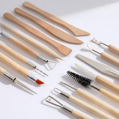44 Pcs Clay Sculpting Tools Kit, Double Sided Polymer Clay Tool Set for Pottery, Ceramics and Air Dry Modeling, with Carrying Case Bag - Image 4