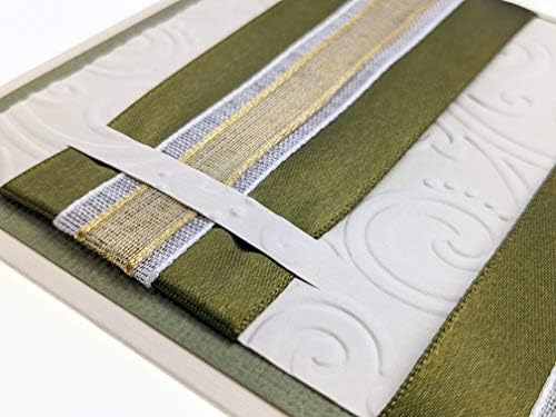 Ribbon Storage DIY Greeting Card Kit-Ribbon Cards-Handmade DIY Card Kits-Craft Kits for Kids and Adults-Card Making Kit, Thank You and Birthday Cards-Card Maker Kit for 10 Project Card (Hamon Gold) - Image 3