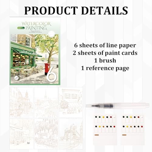 Breathly Watercolor Kit, Watercolor Workbook for Adults Beginner, Creative Stress Relief Art Sessions, Portable Painting Kit for Outdoor Sketching and Travel - Image 3