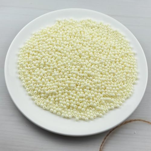 2000pcs Acrylic Round Beads for Crafts 4mm Resin Candy Color Spacer Beads with Hole for Jewelry Making Sewing Crafts Decoration Necklaces Bracelets Earrings Supplies(Cream) - Image 2