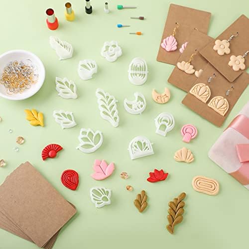 Kajaia 114 Pcs Polymer Clay Earring Cutters Bohemian Polymer Clay Cutters for Earrings Set Jewelry Making Supplies for Women Craft DIY - Image 7