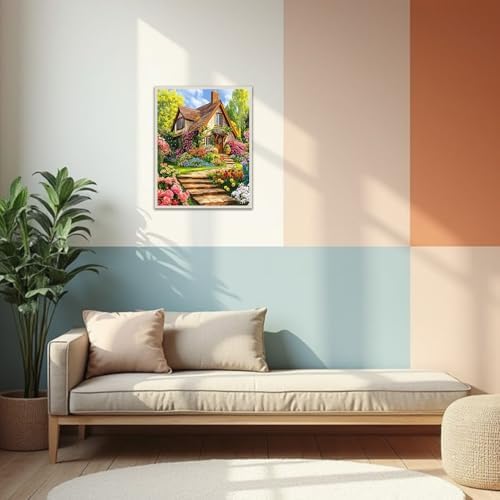 Banket Paint by Numbers Kit for Adults Beginner Landscape DIY Painting Kits for Adults Garden Easy Adult Paint by Number Kits on Canvas Color by Numbers for Gifts Home Wall Decor 16x20 Inch - Image 4
