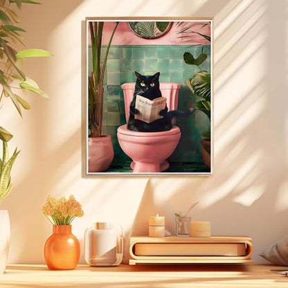 KICHANG Black Cat Paint by Numbers Kit for Adults Beginner (Without Frame) - Image 3