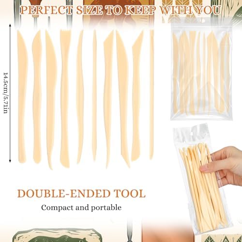Ferrochef 10 Set 100 Pcs Clay Tools, Plastic Sculpting Tools, Classic Style - Image 2