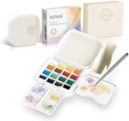 Mini Watercolor Paint Set, Compact Travel Art Kit with 16 Colors by ReliableAffordableQuality