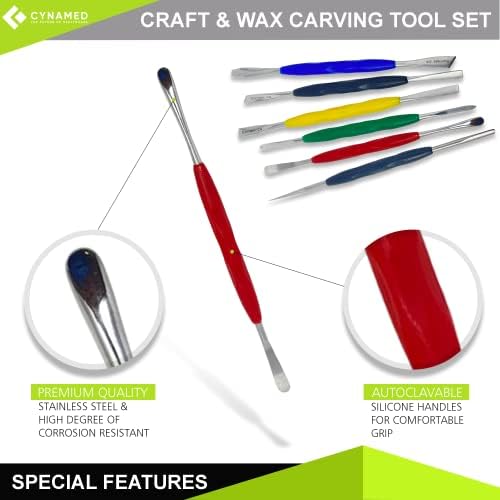 CYNAMED Stainless Steel Spatula Wax & Clay Sculpting Tool Carver Set (6PK) - Image 2