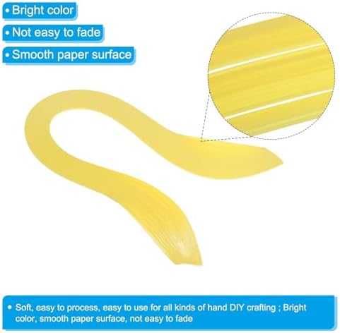 PATIKIL Quilling Strips Paper 600pcs 1.5mm 39cm Origami Paper Quilling Kits for Art DIY Craft Christmas, Lemon Yellow - Image 3