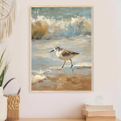 Coastal Bird Paint by Numbers Kit for Adults Framed Canvas, Frameworkless - Image 5