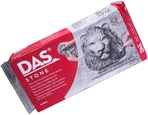 DAS Air-Hardening Modeling Clay - Stone Air Dry Clay 2.2lb Block - Pliable Air Clay for Sculpting and Coating - Introductory Air Dry Modeling Clay for All Ages - Molding Clay for Sculpting and More by DAS%C2%AE