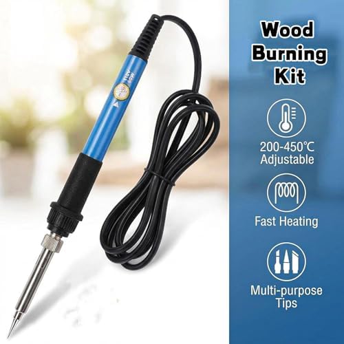 Wood Burning Kit, 30Pcs Wood Burning Tool Adjustable Temperature 200~450 ℃ (392-842℉) Woodburning Pyrography Pen Kit for Adults Beginners - Image 3