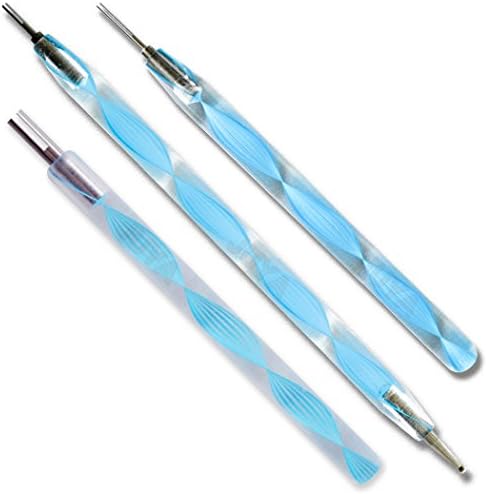 JUYA Quilling Tools Set, 3-Piece Assorted Slotted Rolling Tools, Blue by JUYACrafts