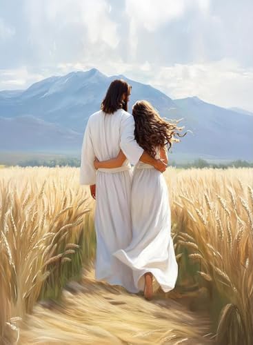 Jesus Paint by Numbers Kit for Adults Framed Canvas 12X16 in, Frameworkless by FairylandJinWenn