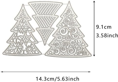 Scrapbooking Die-Cuts, Christmas Metal Cutting Dies for Card Making, Paper Craft Punch Template, Background Embossing Stencils, DIY Album Décor (Christmas Tree-14.3x9.1cm) - Image 7