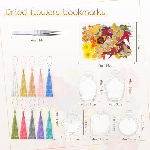 Taobary 91 Pcs DIY Dried Flowers Bookmarks Transparent, Stylish Color - Image 2
