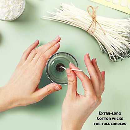Soy Candle Making Kit for Adults, Candle Making Supplies Kit for Adults & Kids, 12Lb Soy Wax for Candle Making, Complete DIY Candle Making Kit for Adults Includes Wax Melter, Candle Wicks, Dyes & More - Image 6