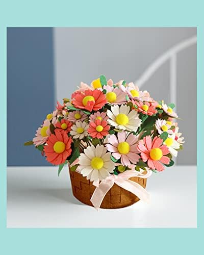 DIY Felt Flower Art Craft Kit - Beginner Daisy Kit, Floral Gifts, Arrange Pre-Cut Flowers and Foliage - Image 4