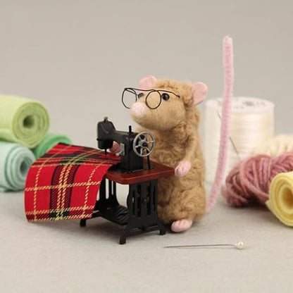 Wizardi Beginner Needle Felting Kit for Adults - Sewing Mouse. Animal Felting Kit 8cm Tall. Felting Tools. Wool Felting Supplies. Felt Crafts. Wool Felt. The Makerss - Image 2