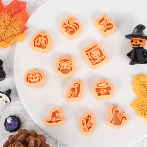 Puocaon Fall Halloween Polymer Clay Cutters for Jewelry Earring Making by PuocaonPolymerClayTools
