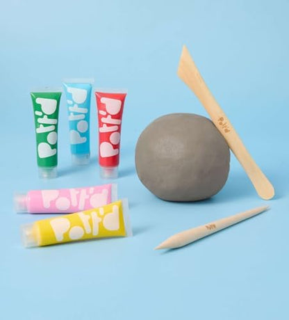 Pott'd Mini Pottery Kits | Air Dry Clay Pottery Kit for Adults | Includes Paints, Brushes, and Potters Tools | Free Online Step-by-Step Tutorial | Perfect for Beginners | Bring The Studio to Your Home - Image 6