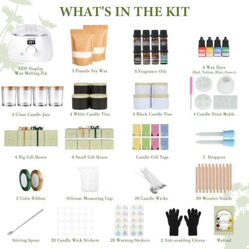 SAEUYVB Candle Making Kit,DIY Soy Candle Making Supplies/Kit for Adults - Image 2