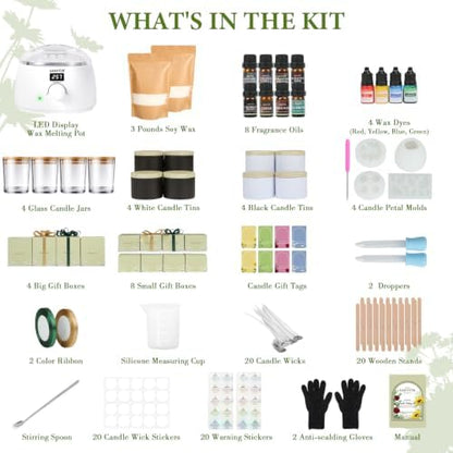 SAEUYVB Candle Making Kit,DIY Soy Candle Making Supplies/Kit for Adults - Image 2