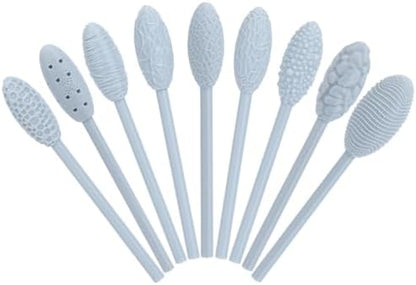 CRAFTYMELODY 9Pcs Texture Tool Sets for Clay Art Resin Modeling Tools Clay Texture Roller Oval Modeling Pattern Rollers Kit with Handles for Polymer Pottery Ceramics Sculpting Tools DIY Crafts by CRAFTYMELODY